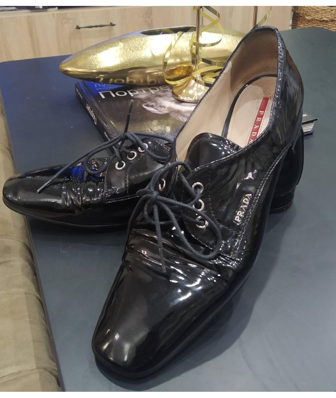 PRADA Черные туфли из лакированной кожи, фото 9