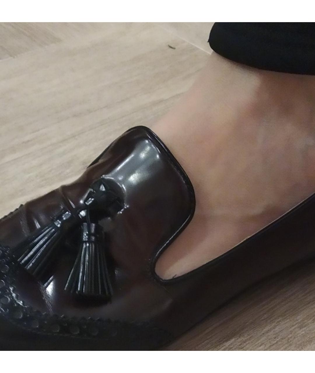 PRADA Коричневые кожаные лоферы, фото 8