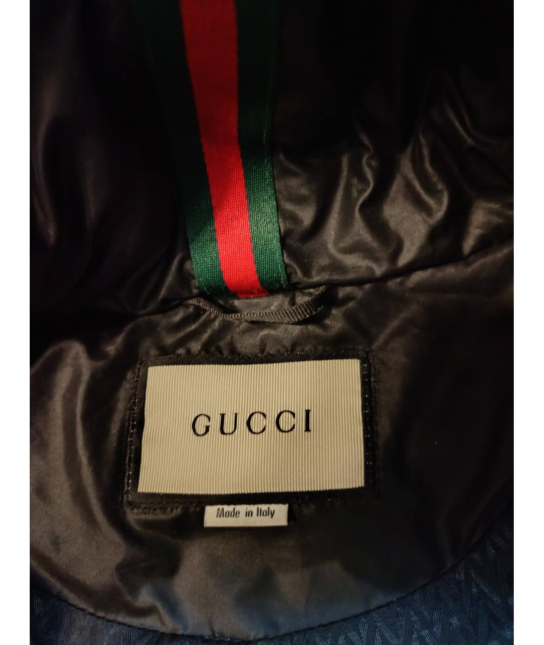 GUCCI Черный полиуретановый пуховик, фото 3