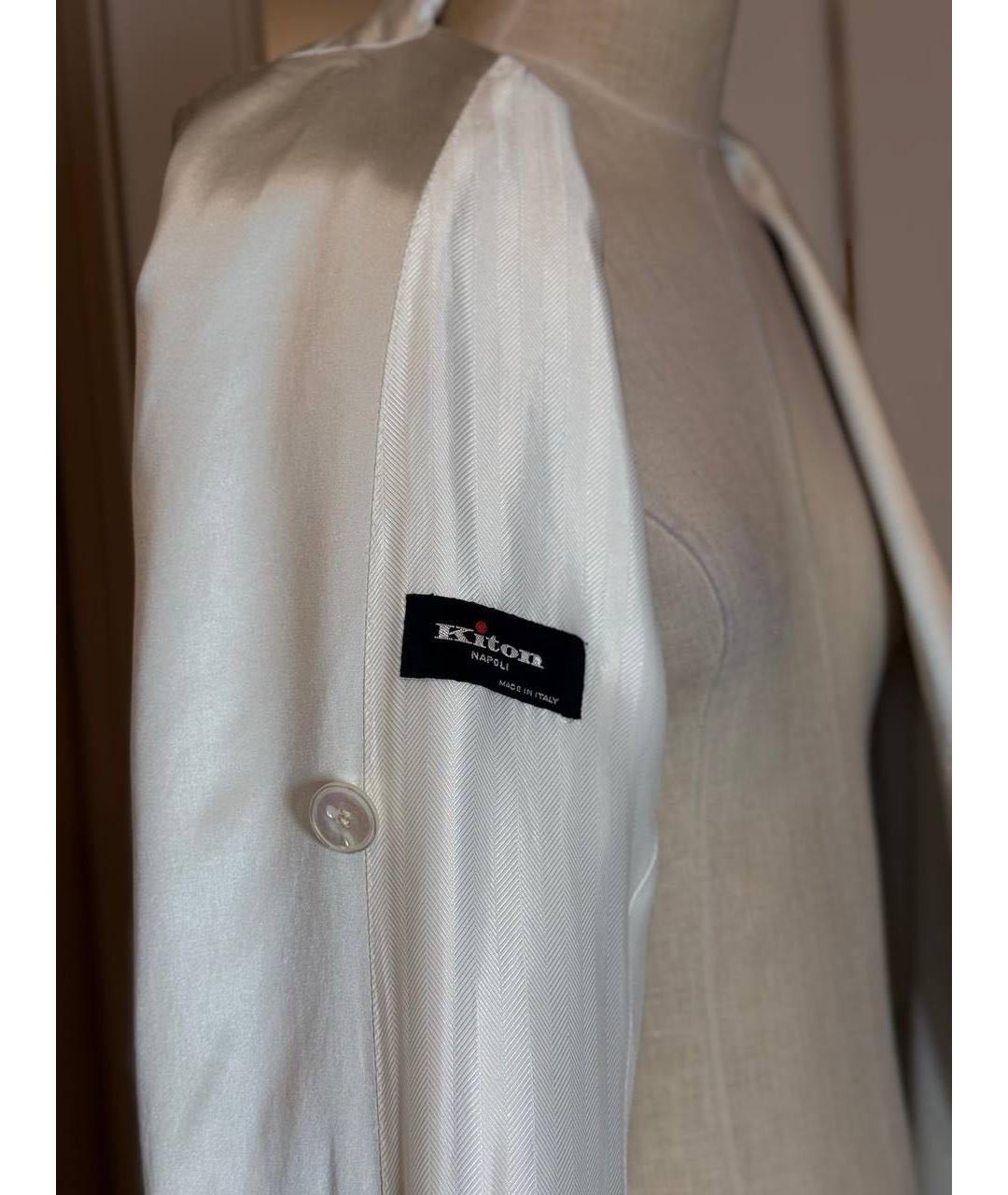 KITON Белый тренч/плащ, фото 5