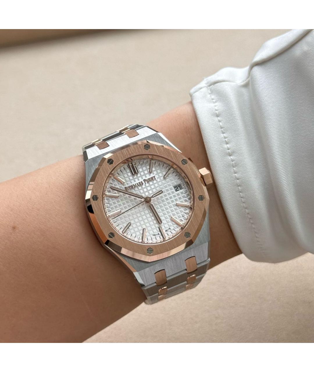 Audemars Piguet Белые часы из розового золота, фото 2