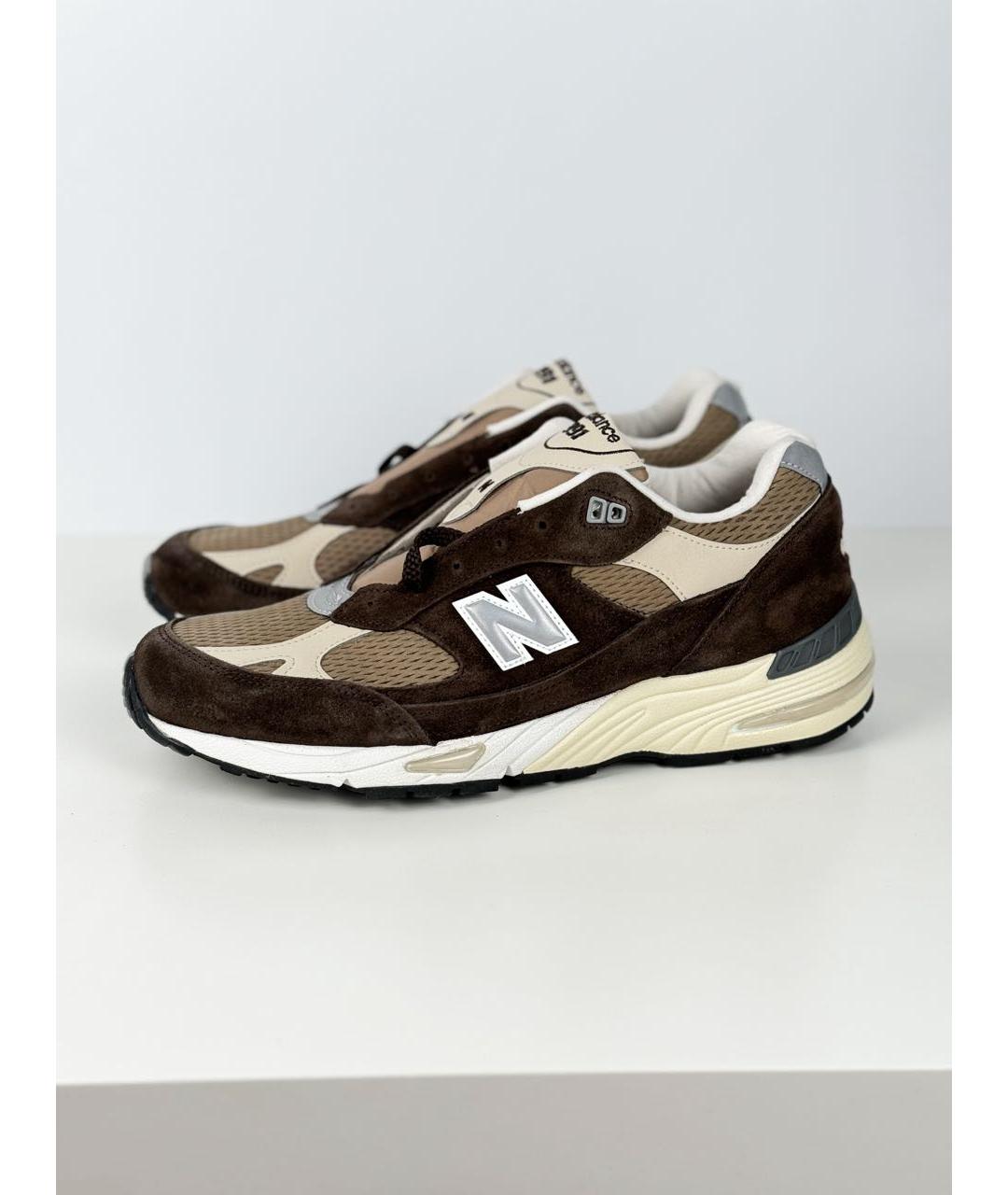 NEW BALANCE Коричневые нубуковые низкие кроссовки / кеды, фото 9