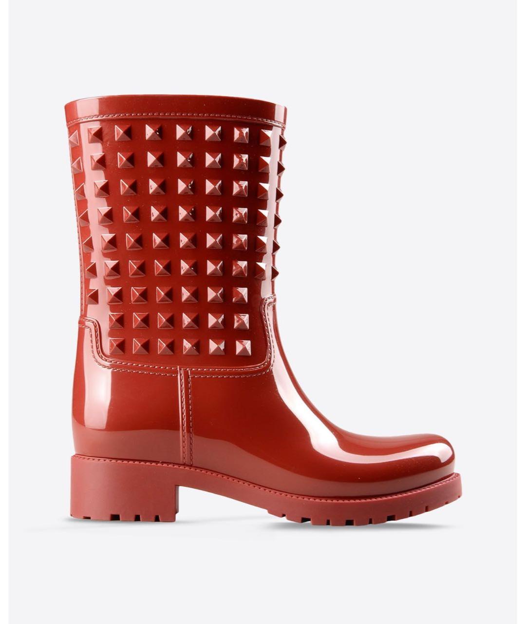 VALENTINO Красные резиновые сапоги, фото 3