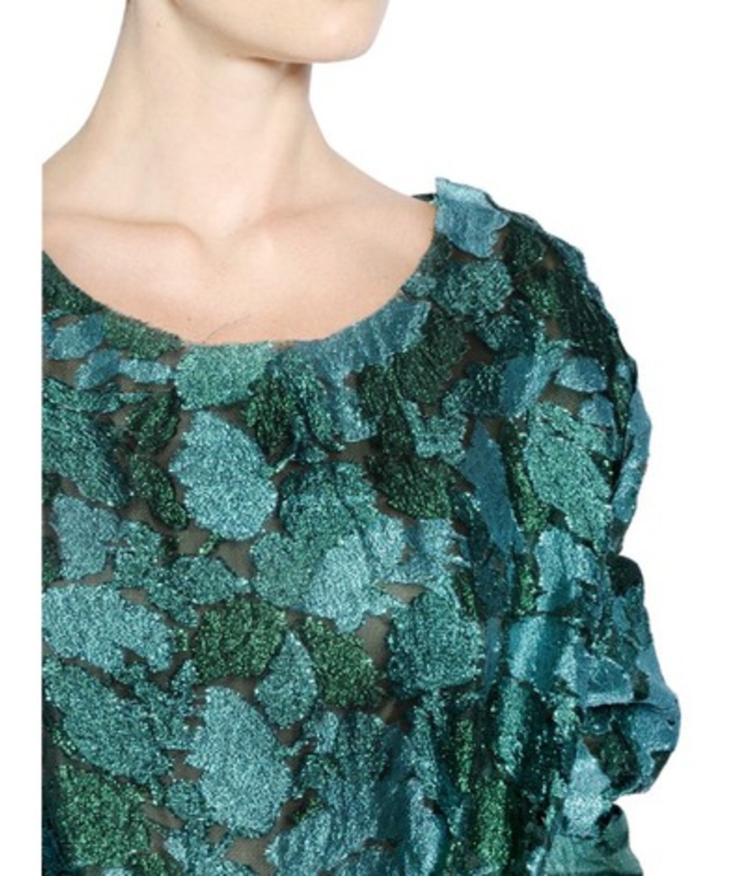 LANVIN Зеленые шелковое коктейльное платье, фото 4