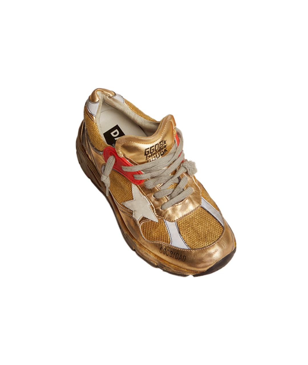 GOLDEN GOOSE DELUXE BRAND Оранжевое кожаные кроссовки, фото 3