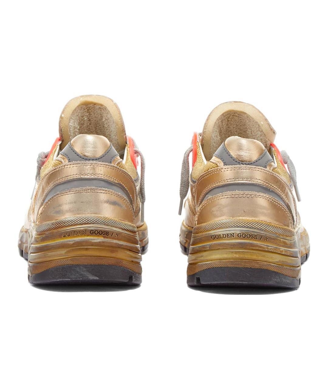 GOLDEN GOOSE DELUXE BRAND Оранжевое кожаные кроссовки, фото 5