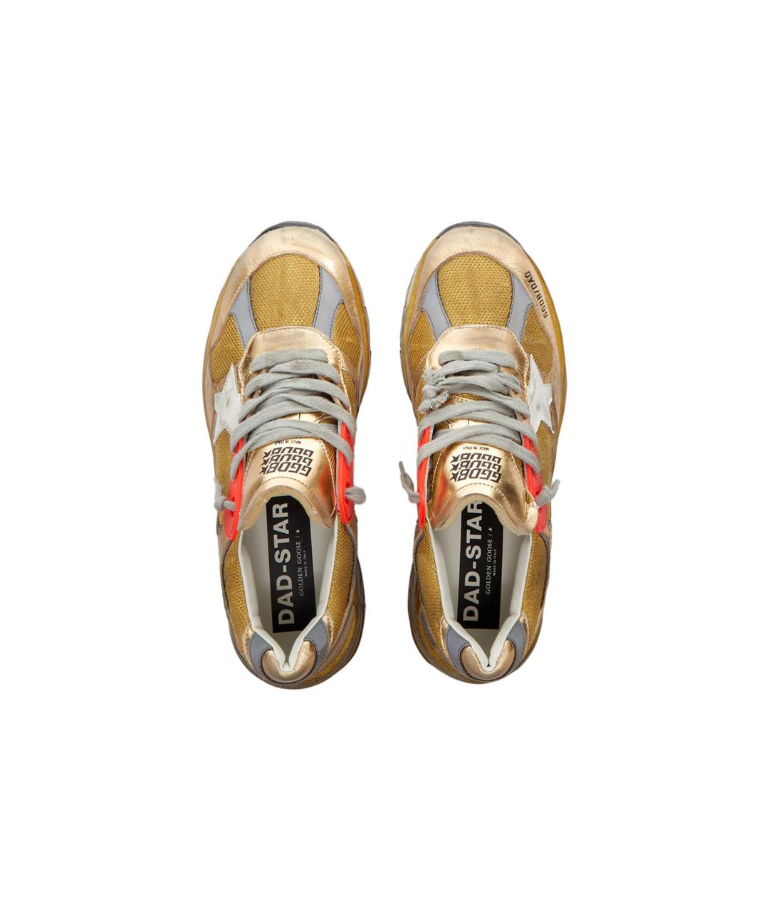 GOLDEN GOOSE DELUXE BRAND Оранжевое кожаные кроссовки, фото 4