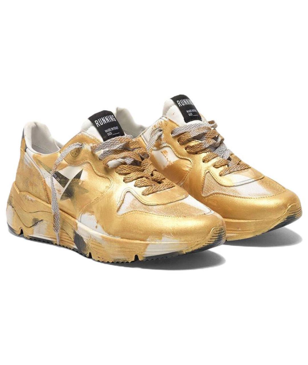 GOLDEN GOOSE DELUXE BRAND Золотые кроссовки, фото 3