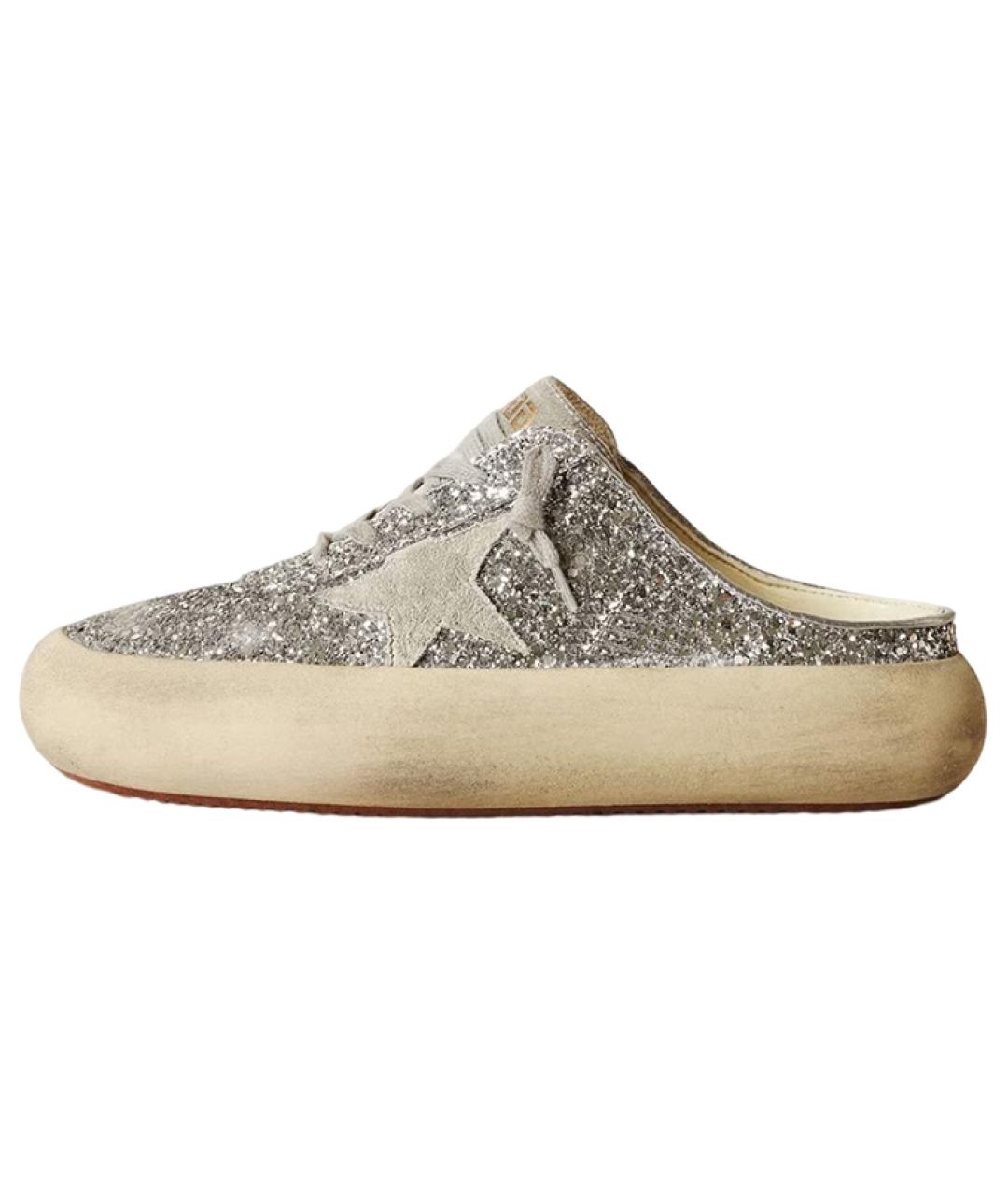 GOLDEN GOOSE DELUXE BRAND Серебряные мюли, фото 2