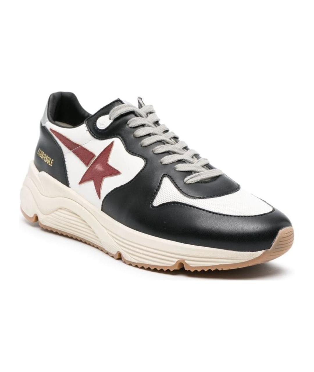 GOLDEN GOOSE DELUXE BRAND Черные кожаные низкие кроссовки / кеды, фото 1