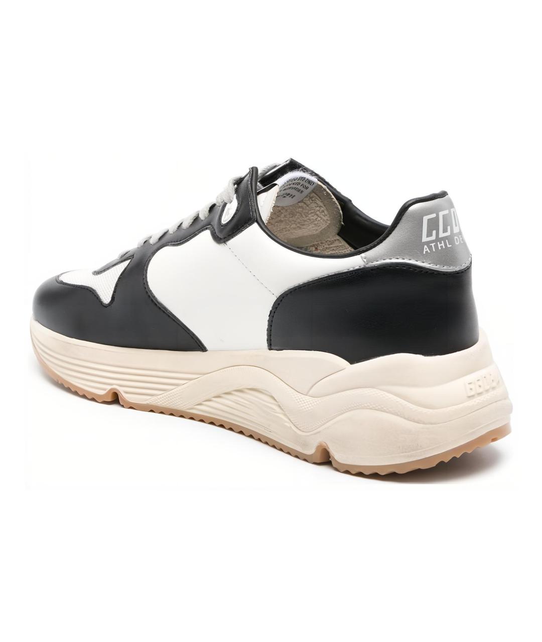 GOLDEN GOOSE DELUXE BRAND Черные кожаные низкие кроссовки / кеды, фото 3