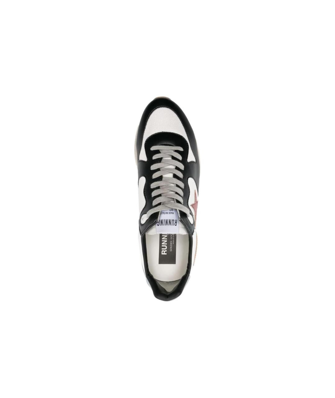 GOLDEN GOOSE DELUXE BRAND Черные кожаные низкие кроссовки / кеды, фото 4