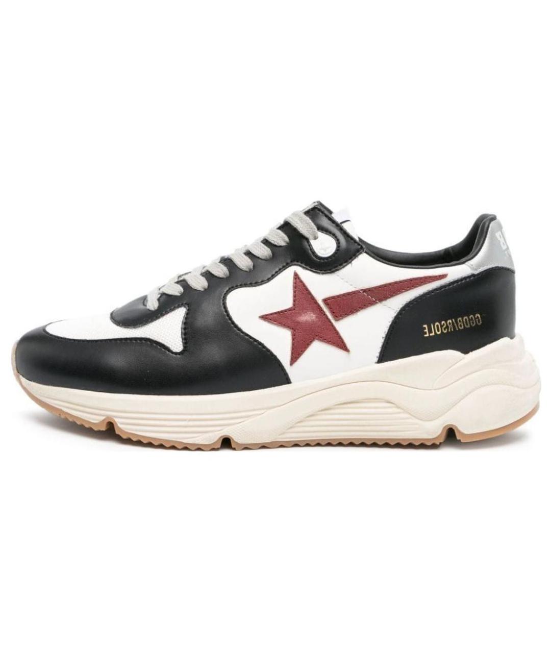 GOLDEN GOOSE DELUXE BRAND Черные кожаные низкие кроссовки / кеды, фото 2
