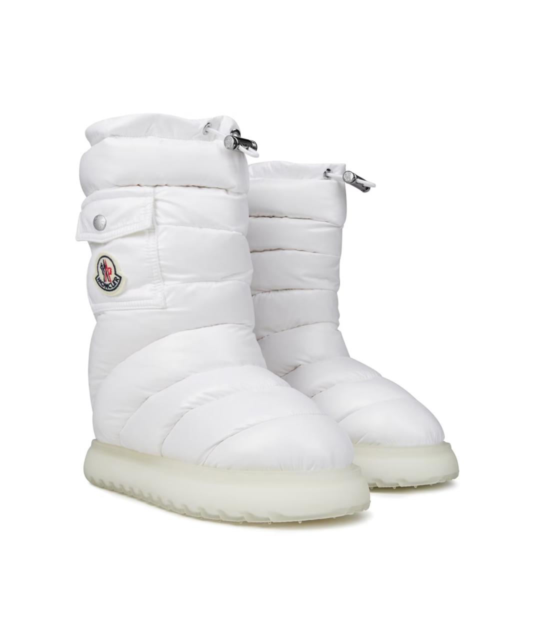 MONCLER Белые текстильные сапоги, фото 2