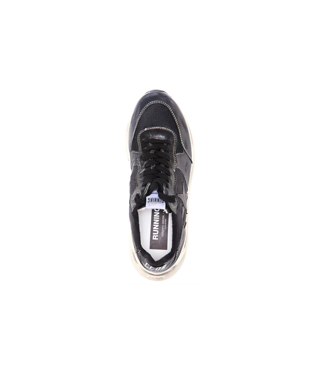 GOLDEN GOOSE DELUXE BRAND Черные кожаные низкие кроссовки / кеды, фото 4