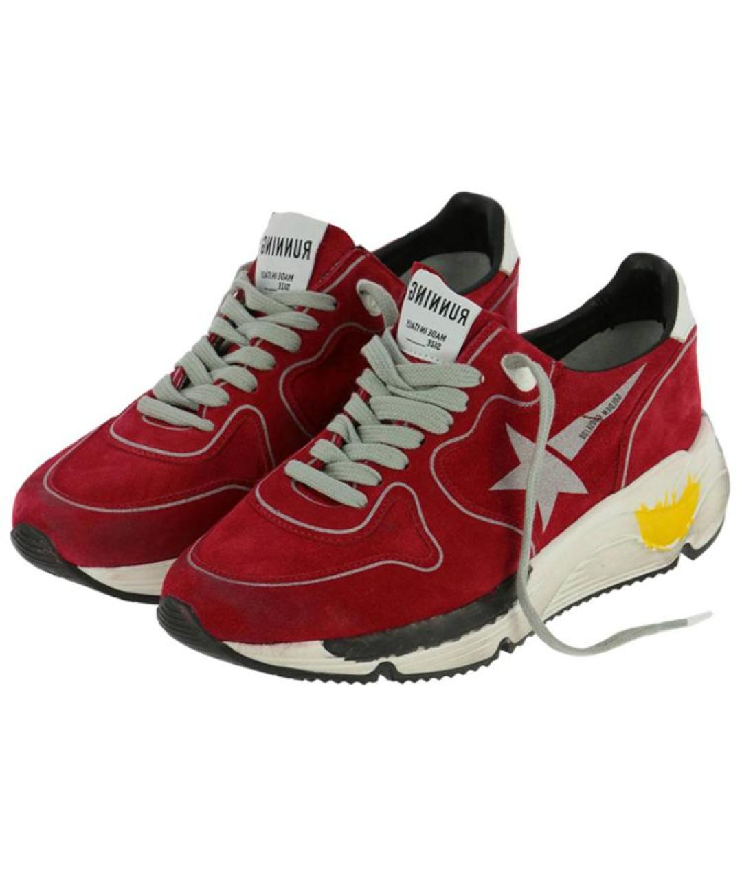 GOLDEN GOOSE DELUXE BRAND Красные замшевые кроссовки, фото 3
