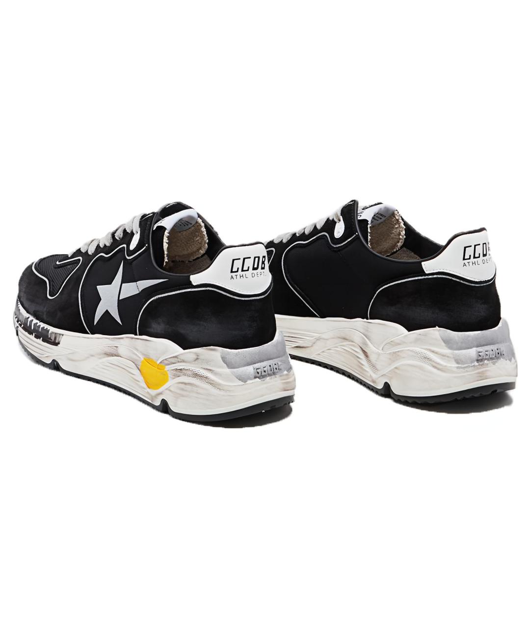 GOLDEN GOOSE DELUXE BRAND Черные замшевые низкие кроссовки / кеды, фото 4