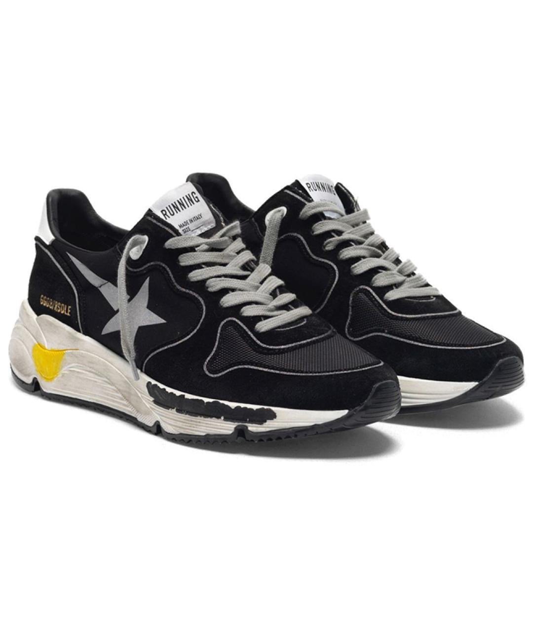 GOLDEN GOOSE DELUXE BRAND Черные замшевые низкие кроссовки / кеды, фото 3