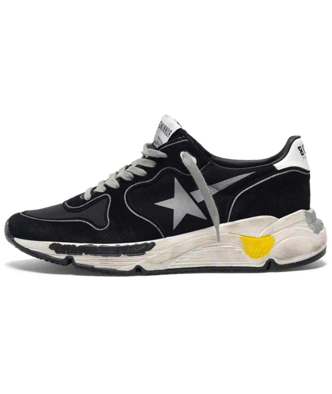 GOLDEN GOOSE DELUXE BRAND Черные замшевые низкие кроссовки / кеды, фото 2