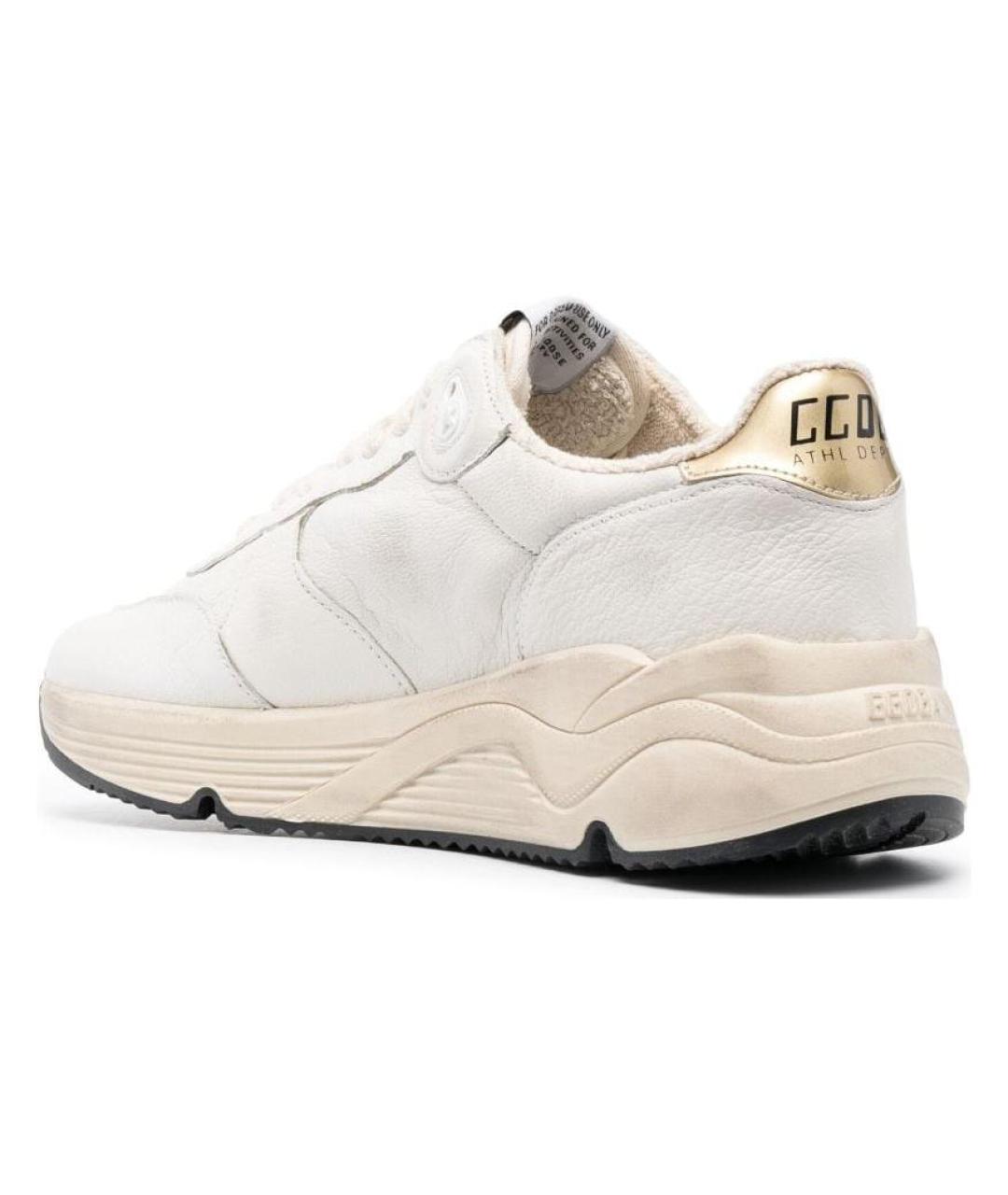 GOLDEN GOOSE DELUXE BRAND Бежевые кожаные кроссовки, фото 3