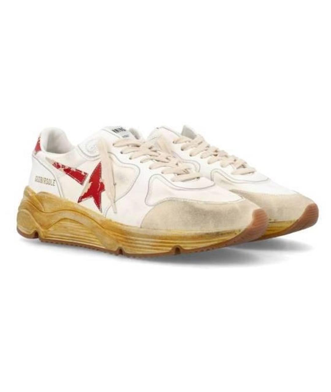 GOLDEN GOOSE DELUXE BRAND Белые кожаные низкие кроссовки / кеды, фото 3