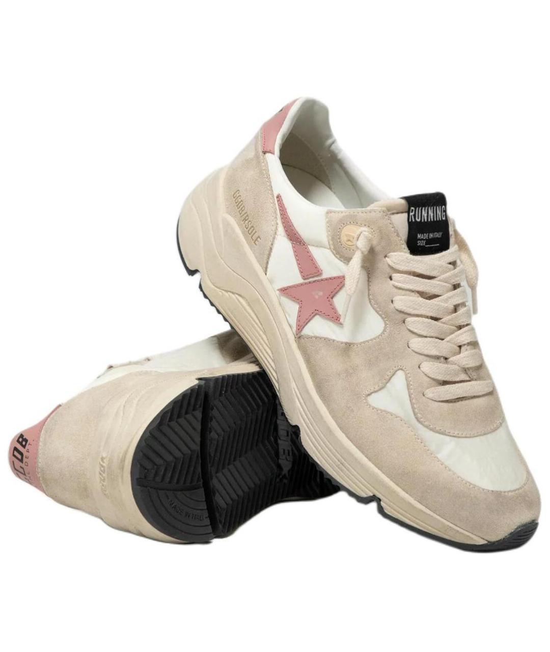 GOLDEN GOOSE DELUXE BRAND Бежевые замшевые кроссовки, фото 5