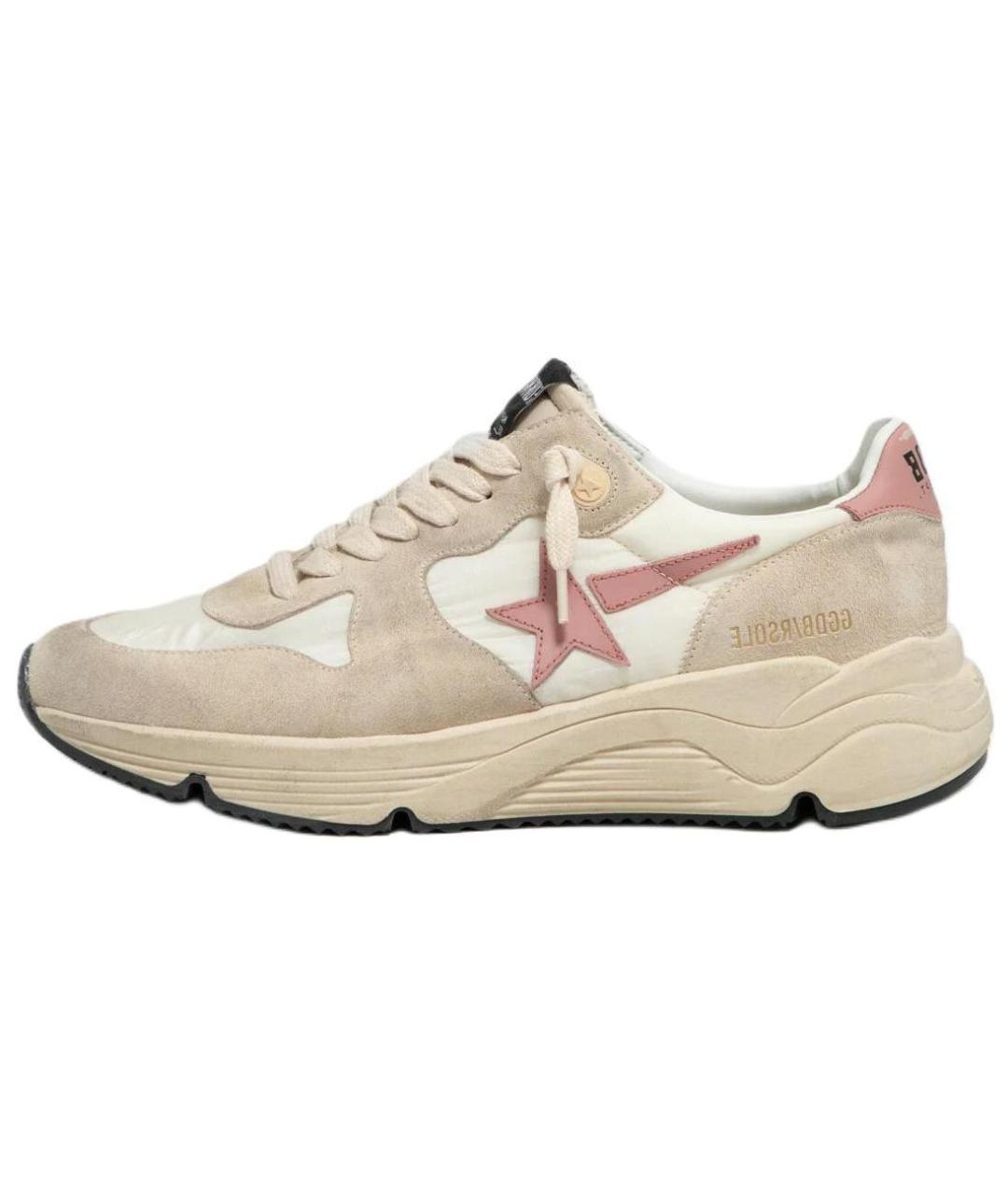 GOLDEN GOOSE DELUXE BRAND Бежевые замшевые кроссовки, фото 2