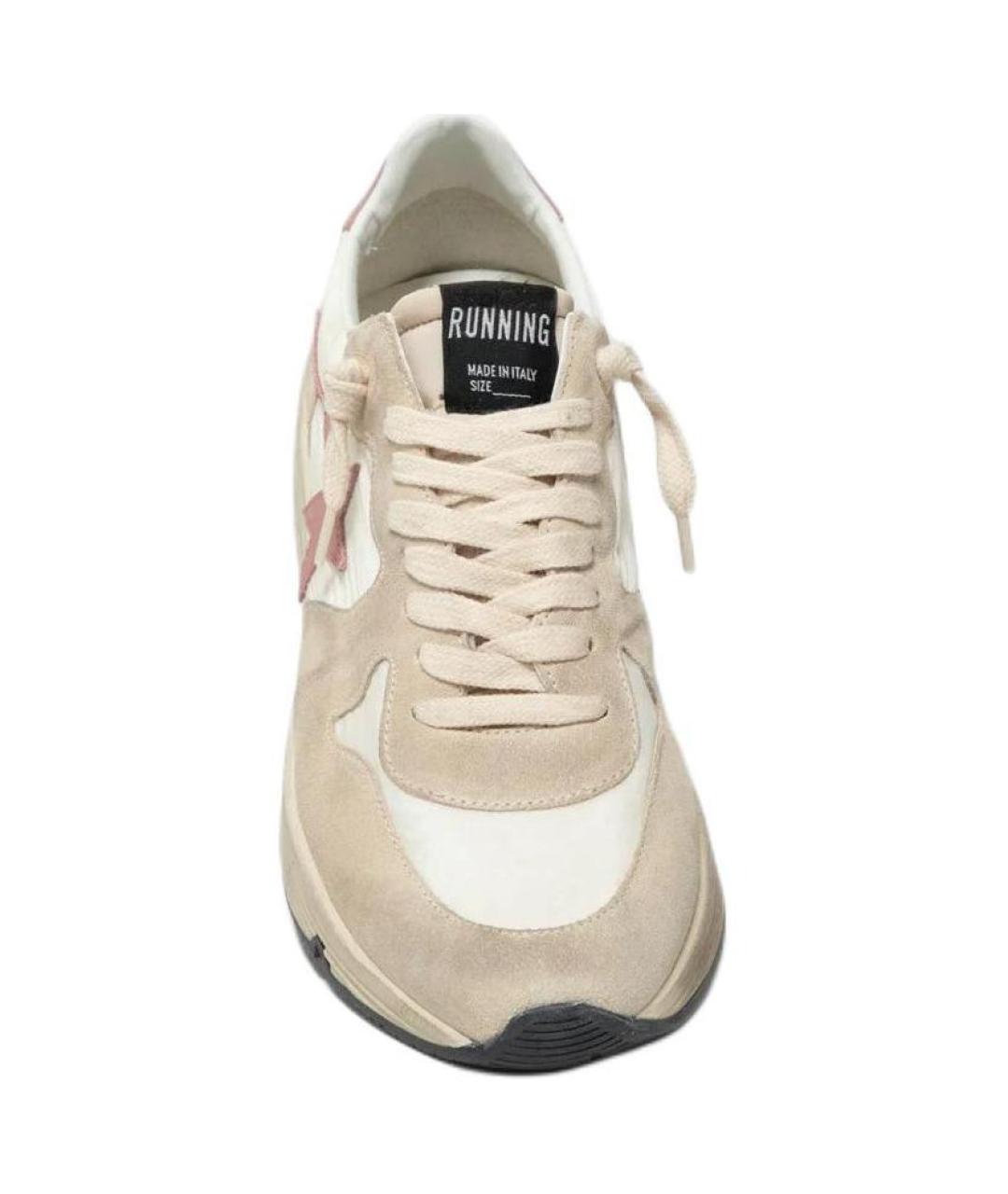 GOLDEN GOOSE DELUXE BRAND Бежевые замшевые кроссовки, фото 4