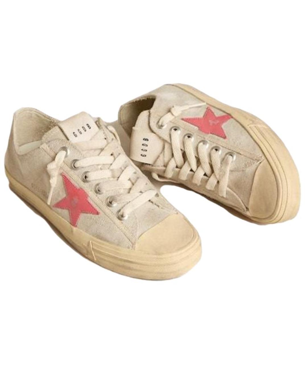 GOLDEN GOOSE DELUXE BRAND Бежевые текстильные кроссовки, фото 3