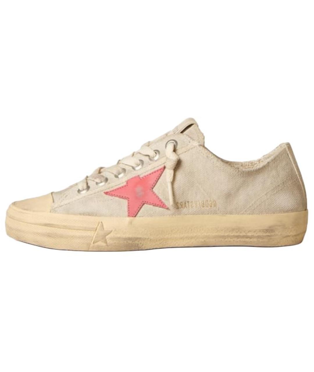 GOLDEN GOOSE DELUXE BRAND Бежевые текстильные кроссовки, фото 2