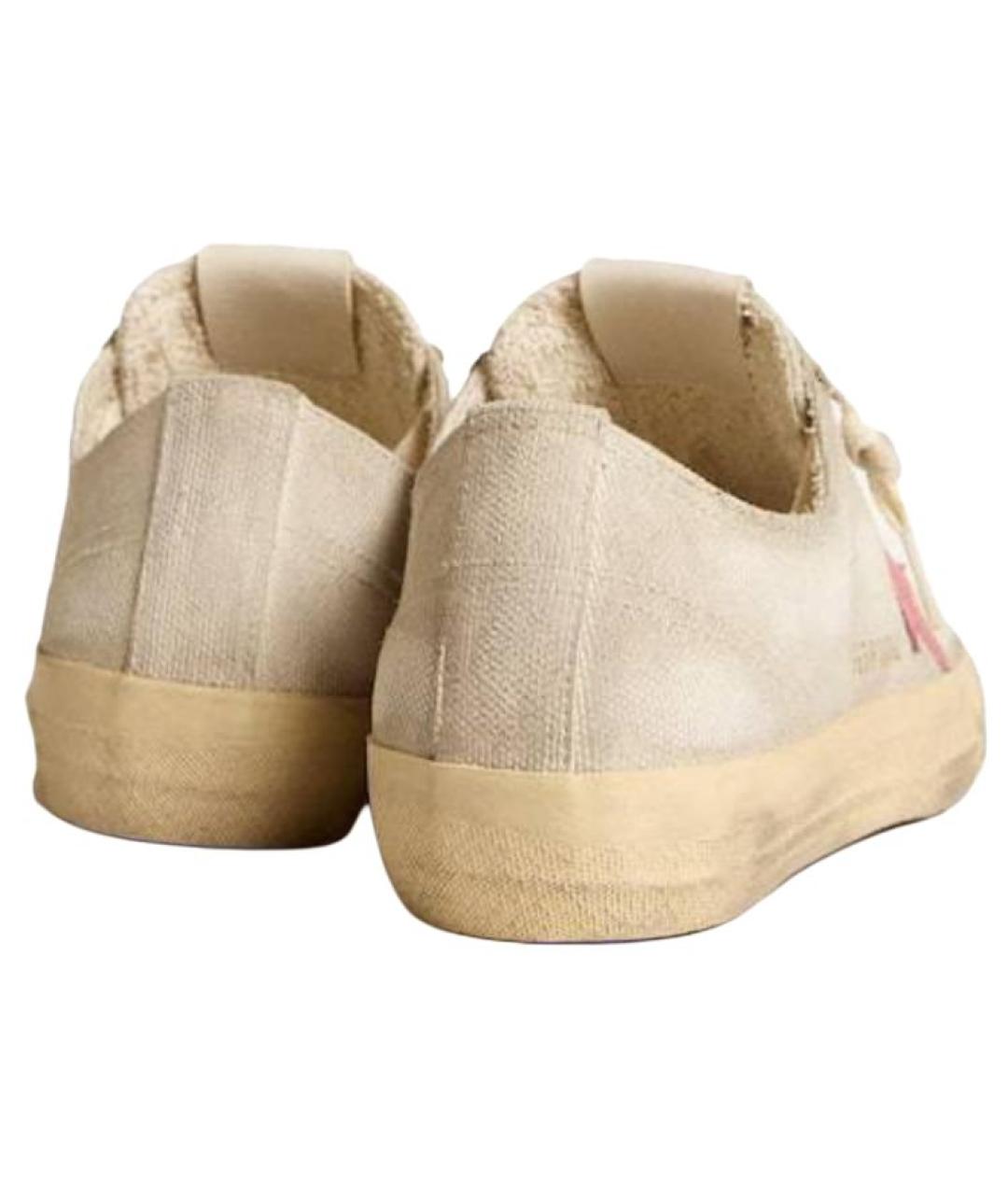 GOLDEN GOOSE DELUXE BRAND Бежевые текстильные кроссовки, фото 4