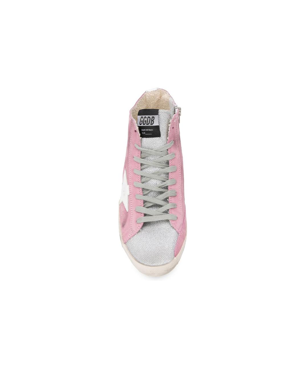 GOLDEN GOOSE DELUXE BRAND Розовые текстильные кроссовки, фото 5