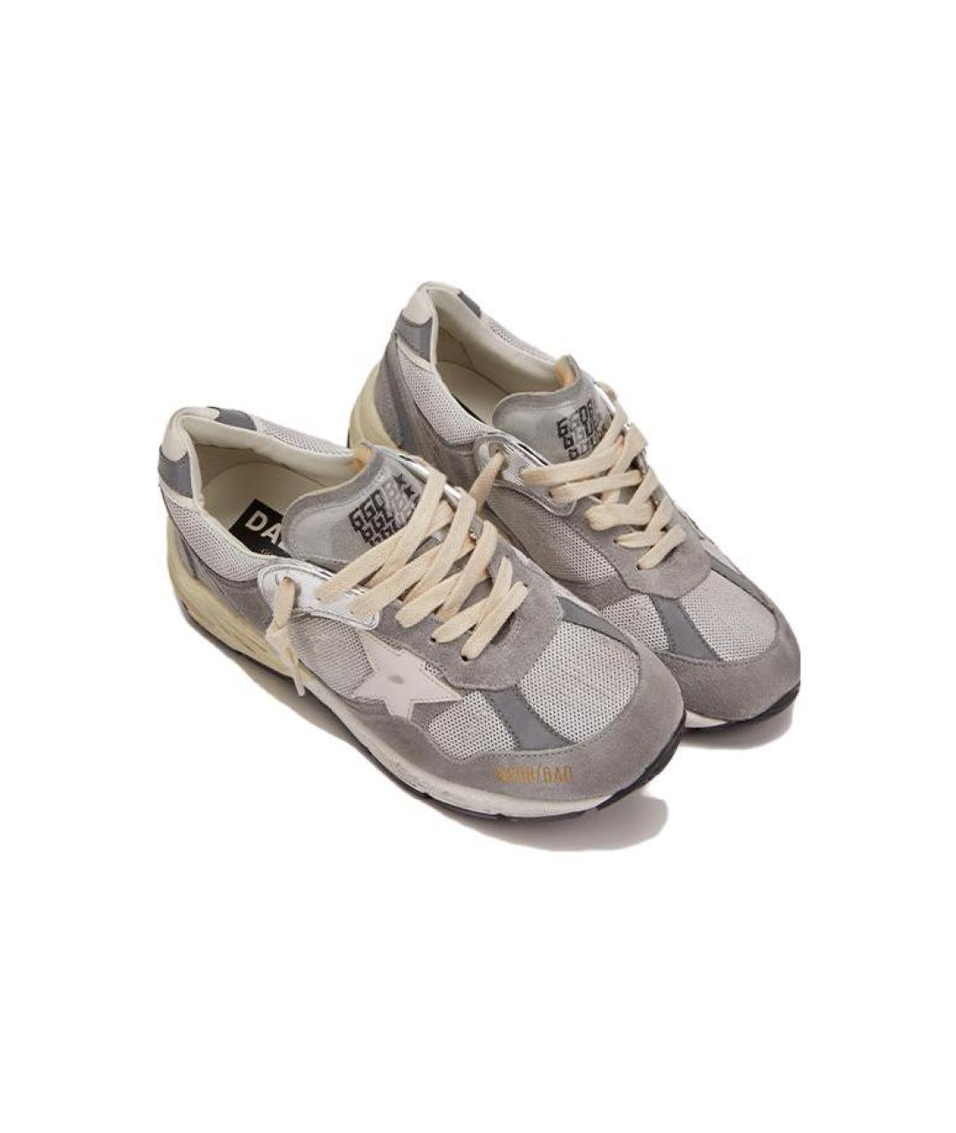 GOLDEN GOOSE DELUXE BRAND Серые текстильные низкие кроссовки / кеды, фото 3