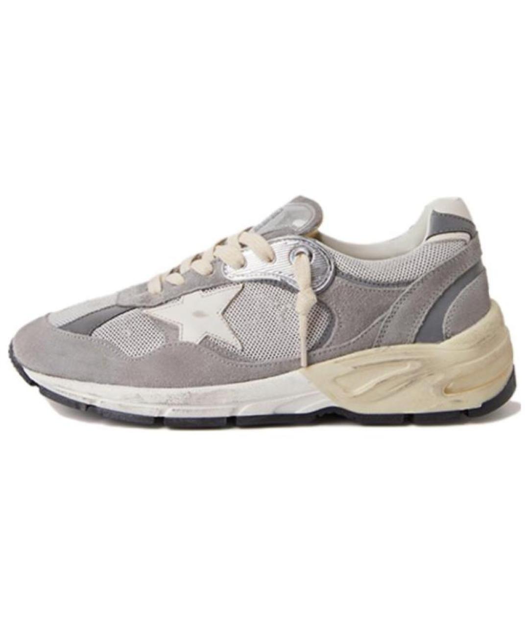 GOLDEN GOOSE DELUXE BRAND Серые текстильные низкие кроссовки / кеды, фото 2