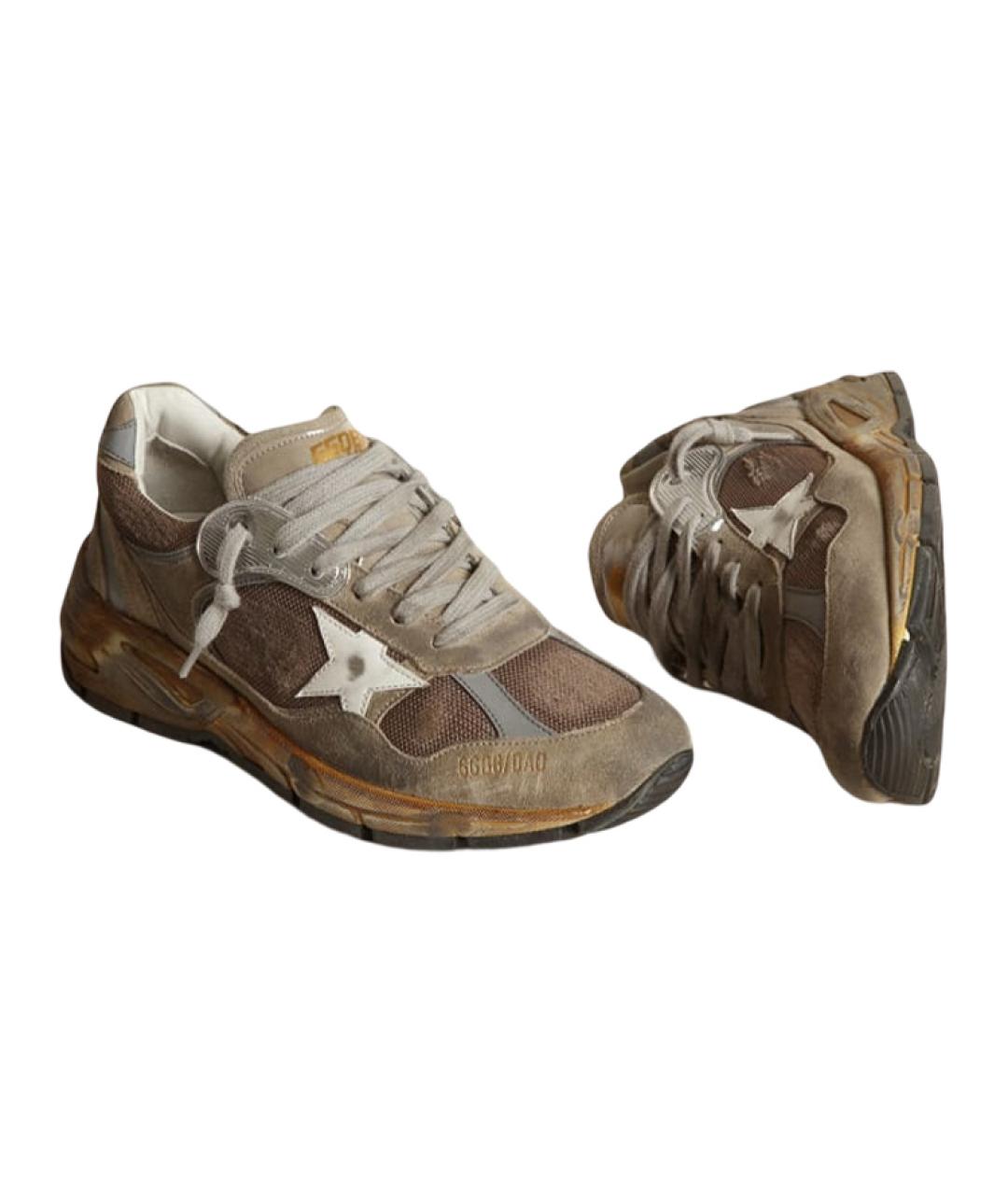 GOLDEN GOOSE DELUXE BRAND Коричневые кожаные кроссовки, фото 3