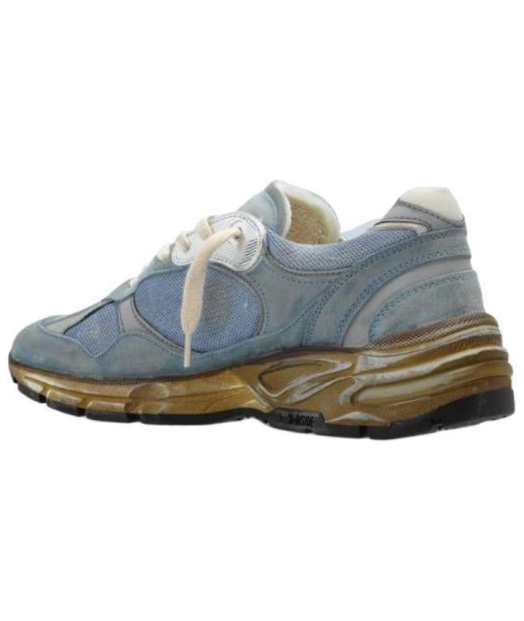 GOLDEN GOOSE DELUXE BRAND Голубые кожаные кроссовки, фото 4