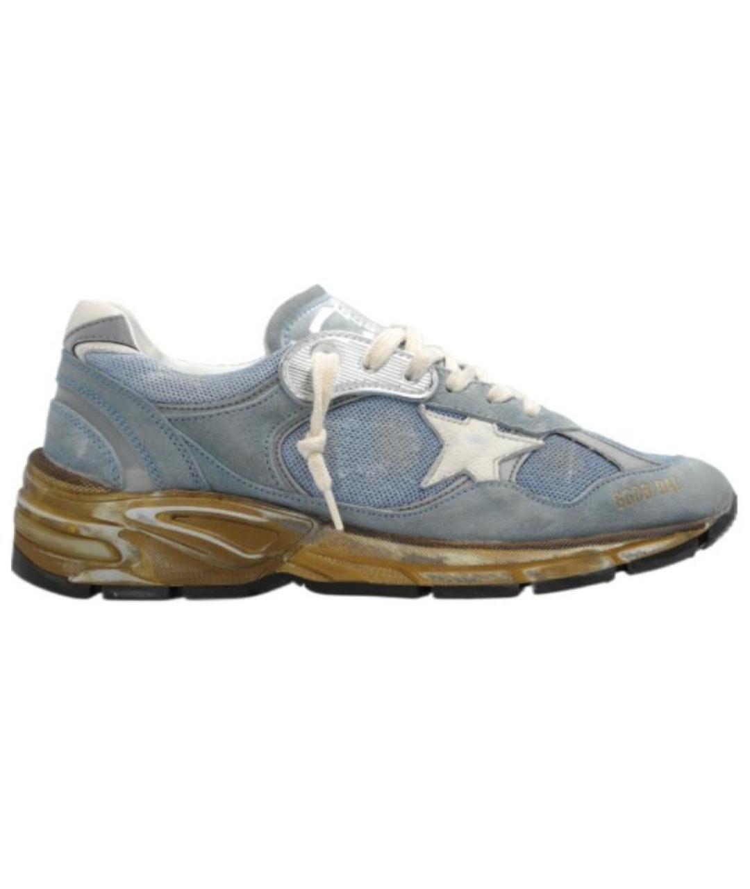 GOLDEN GOOSE DELUXE BRAND Голубые кожаные кроссовки, фото 1
