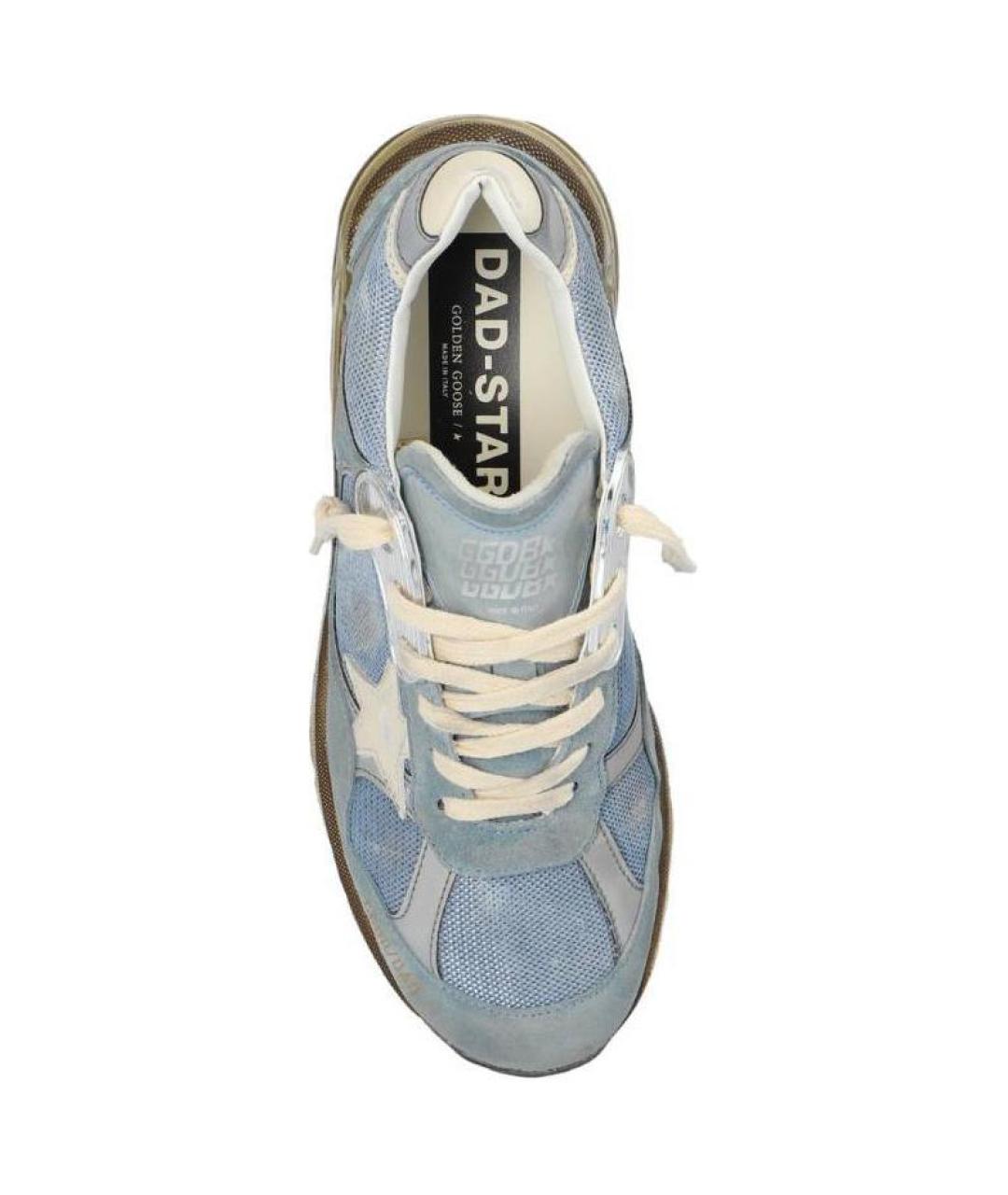 GOLDEN GOOSE DELUXE BRAND Голубые кожаные кроссовки, фото 5