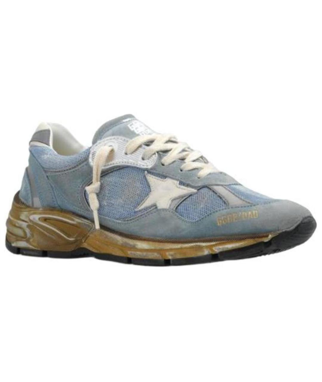 GOLDEN GOOSE DELUXE BRAND Голубые кожаные кроссовки, фото 3