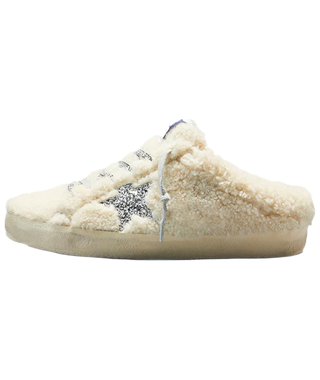 GOLDEN GOOSE DELUXE BRAND Бежевые мюли, фото 2