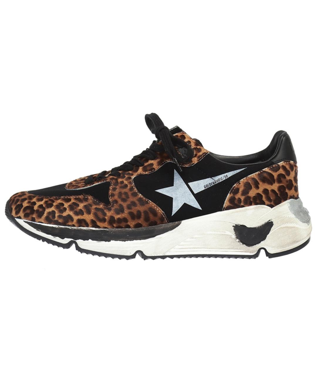 GOLDEN GOOSE DELUXE BRAND Коричневые кожаные кроссовки, фото 2