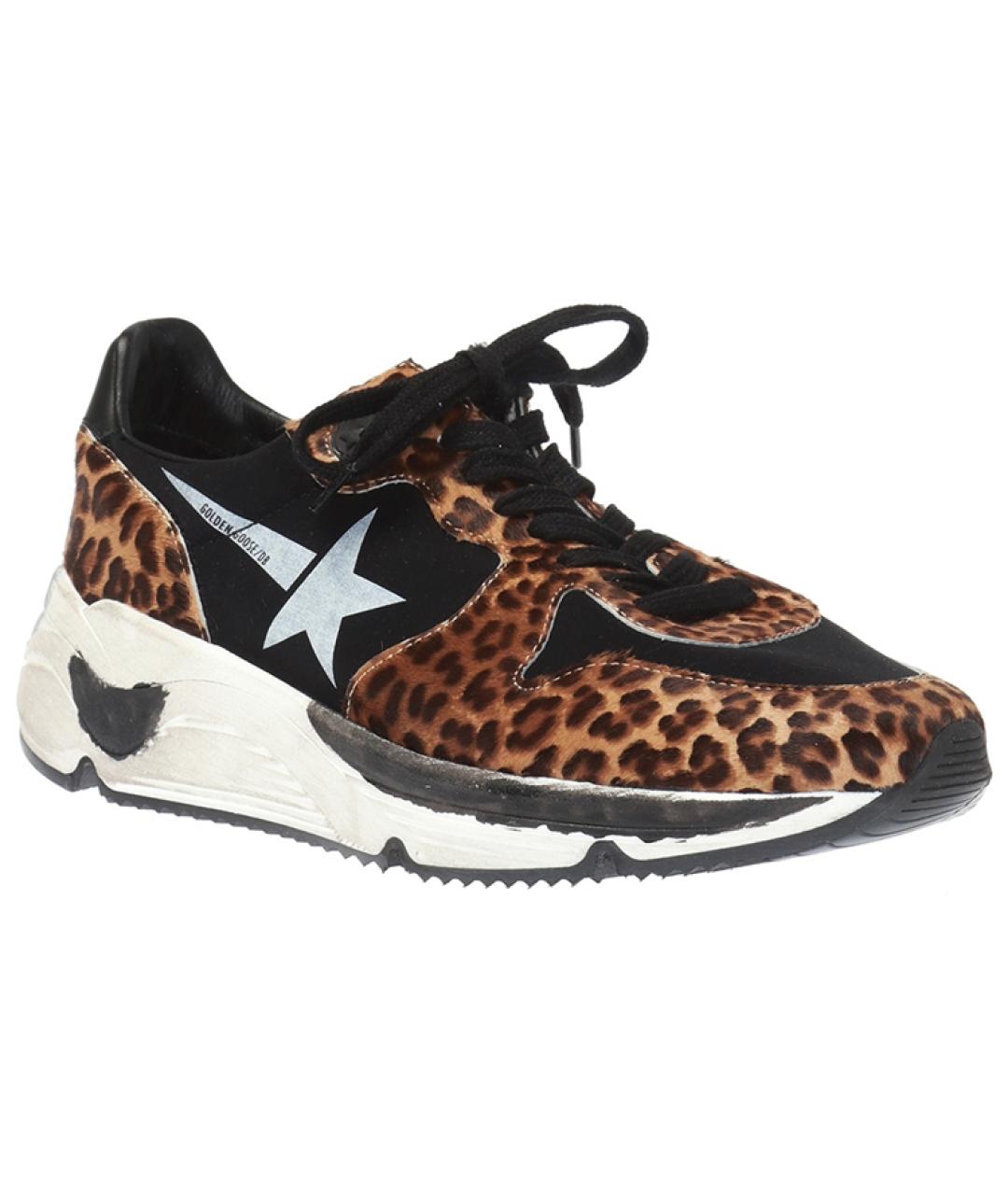 GOLDEN GOOSE DELUXE BRAND Коричневые кожаные кроссовки, фото 3