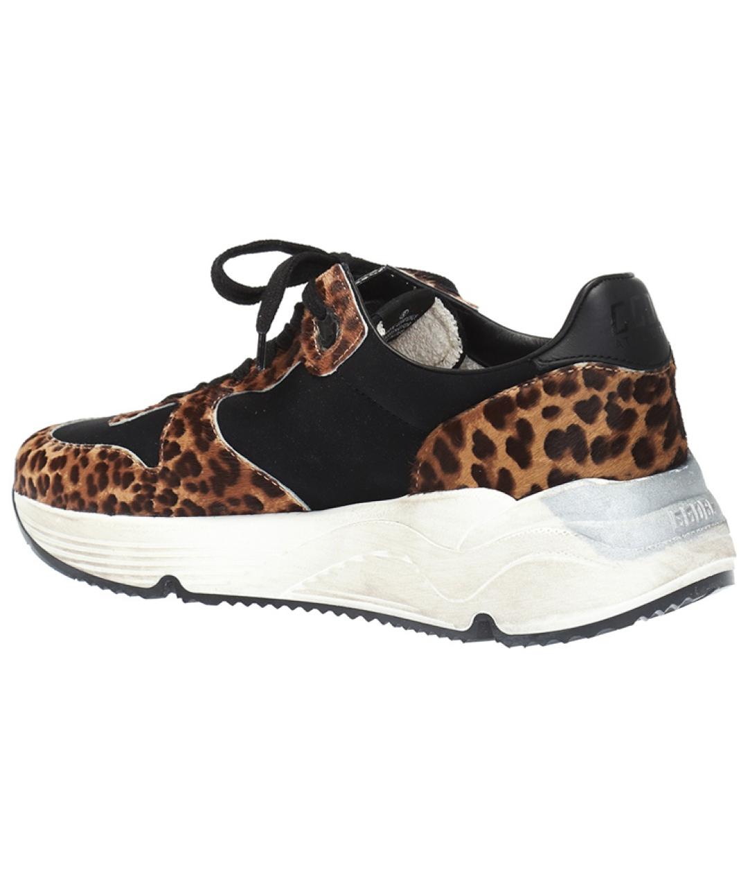 GOLDEN GOOSE DELUXE BRAND Коричневые кожаные кроссовки, фото 4