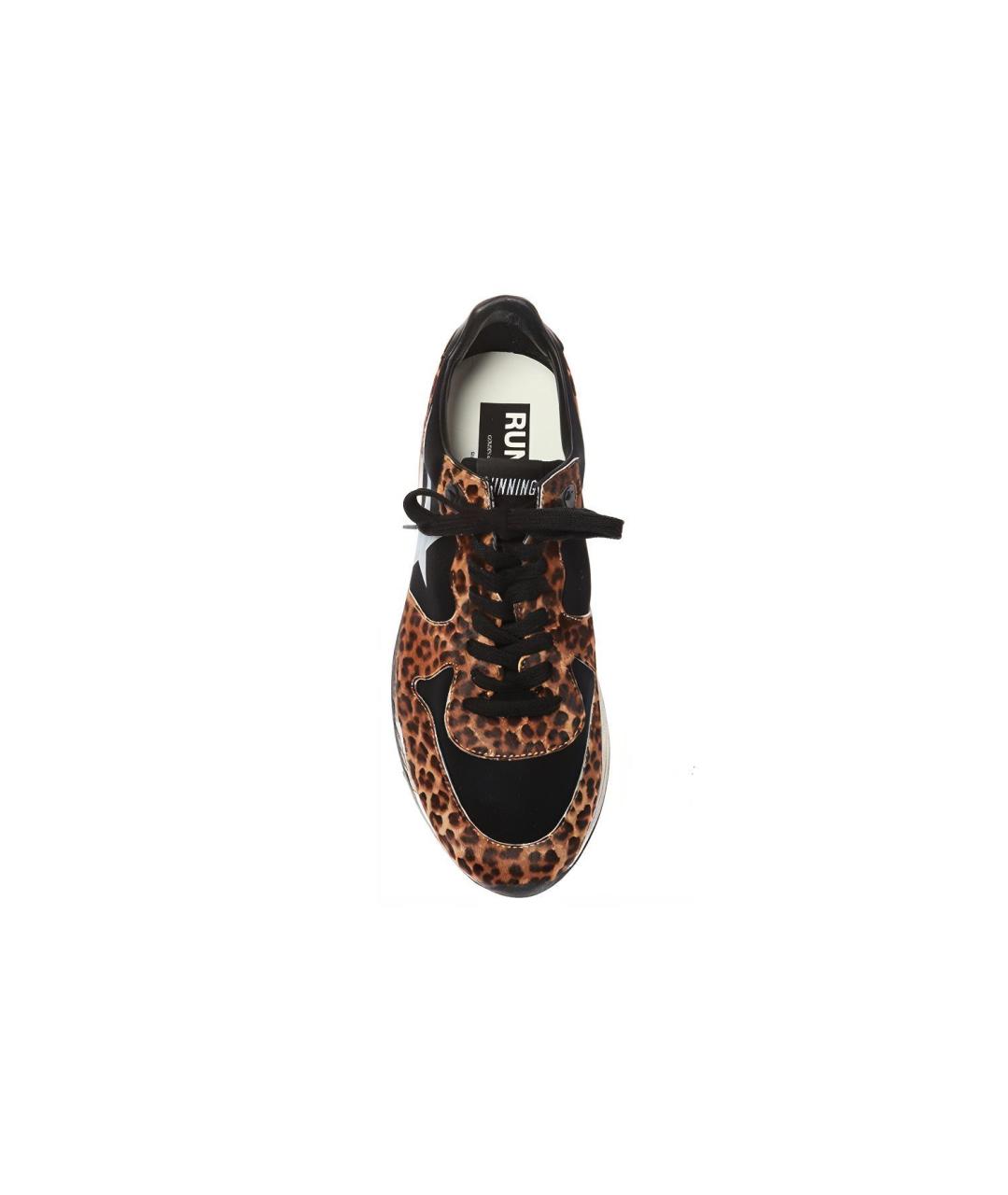GOLDEN GOOSE DELUXE BRAND Коричневые кожаные кроссовки, фото 5