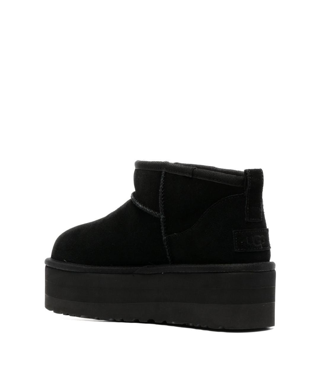 UGG AUSTRALIA Черные кожаные ботинки, фото 3