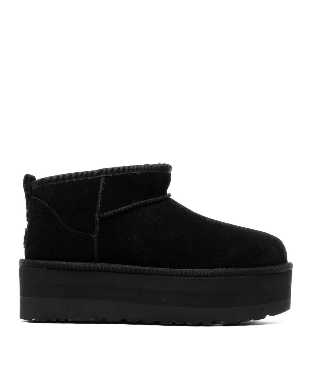 UGG AUSTRALIA Черные кожаные ботинки, фото 1