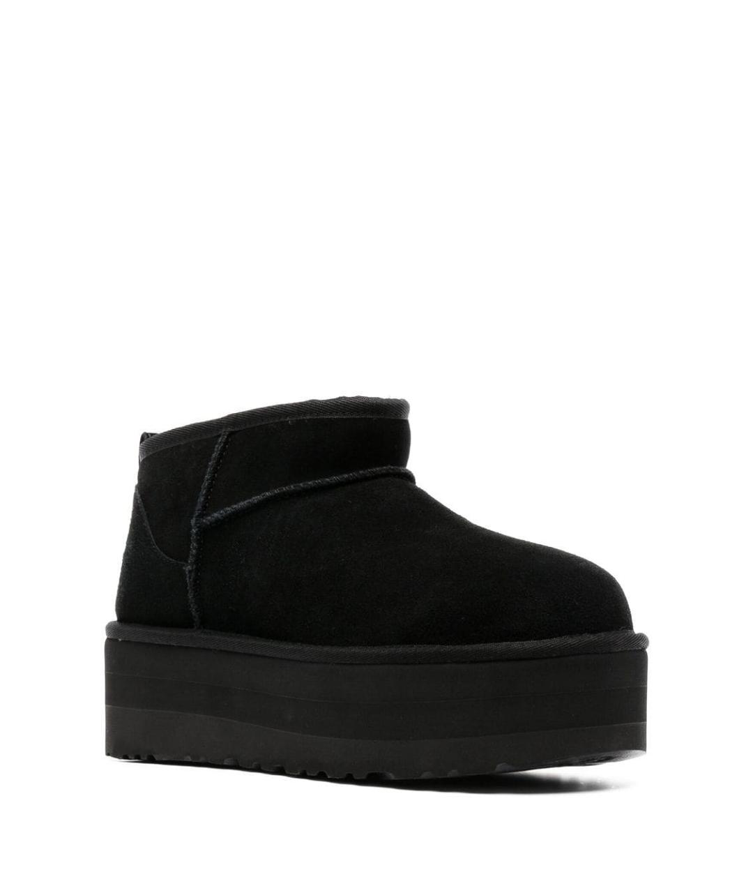 UGG AUSTRALIA Черные кожаные ботинки, фото 2