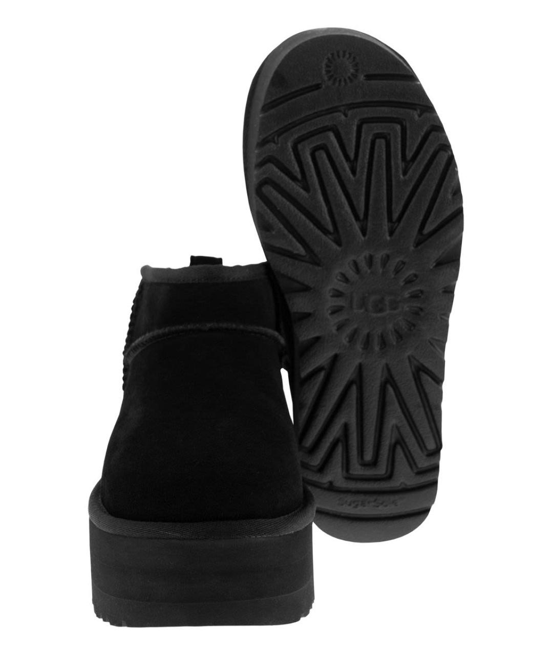 UGG AUSTRALIA Черные кожаные ботинки, фото 5