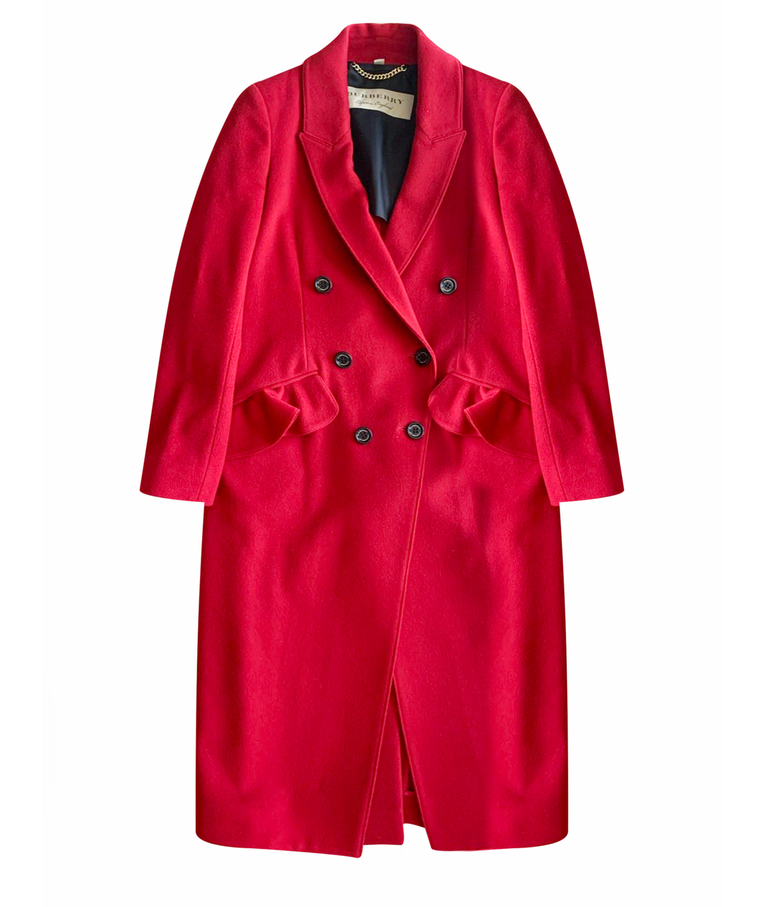 BURBERRY Красное шерстяное пальто, фото 1