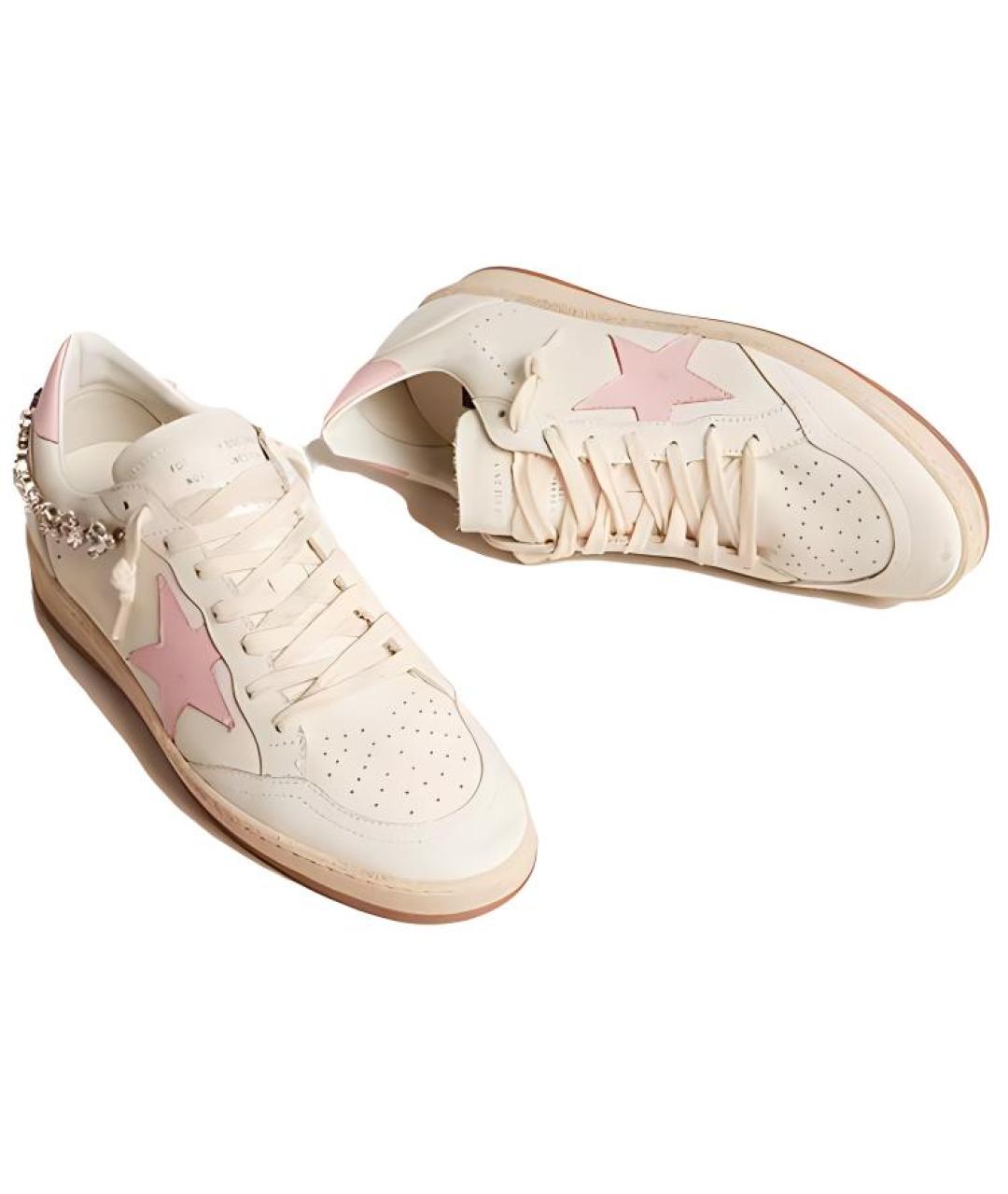 GOLDEN GOOSE DELUXE BRAND Белые кожаные кроссовки, фото 3